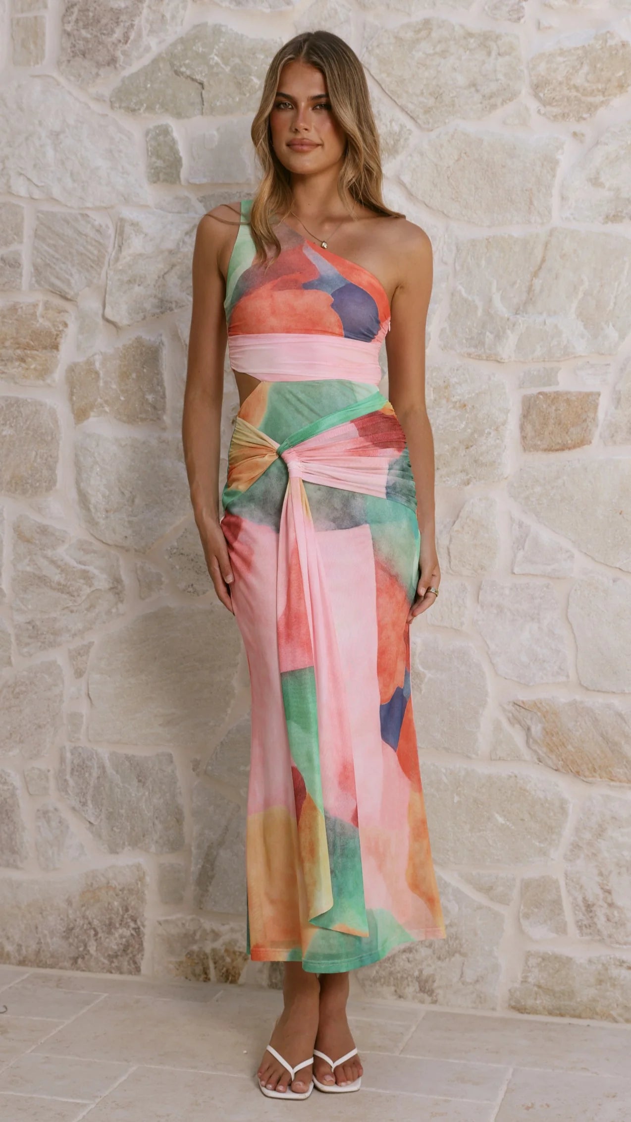 Kourt Maxi Dress - Multi Abstract