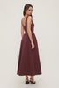 Iris Flared Ponte Maxi Dress-Zinfandel Burgundy