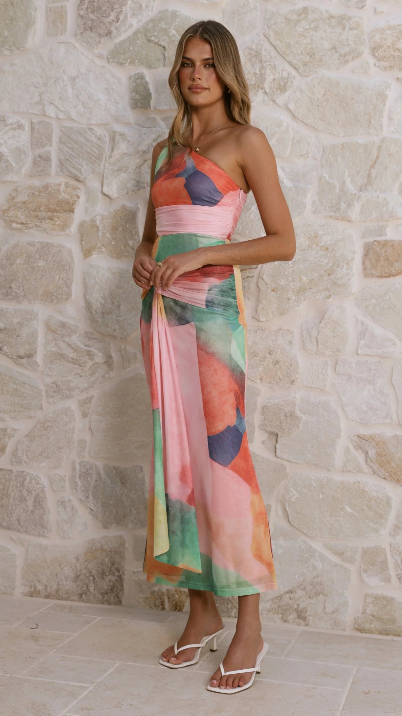 Kourt Maxi Dress - Multi Abstract