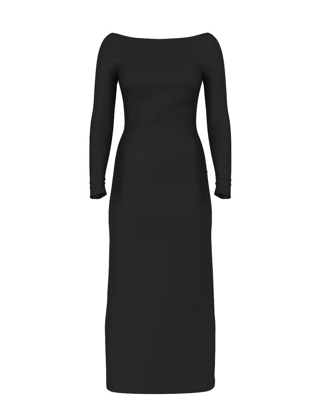 SoSleek™ Long-Sleeve Low-Back Maxi Dress