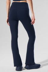 Airbrush High-Waist Bootcut Legging (Short) - Navy