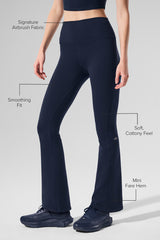 Airbrush High-Waist Bootcut Legging (Short) - Navy