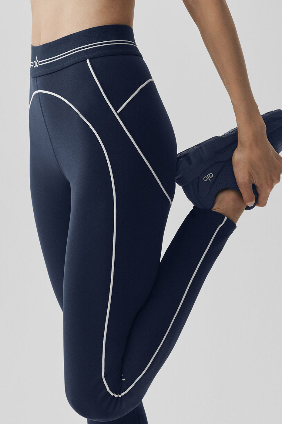 Airbrush High-Waist Heart Throb Legging - Navy/White
