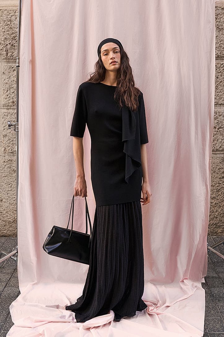 Knitted Combined Maxi Dress