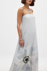 Printed Off Shoulder Maxi Dress